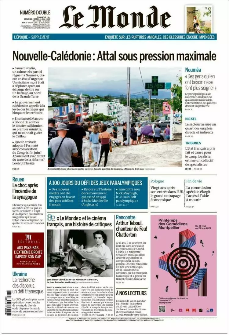 Prima-pagina-le monde-edizione-di-oggi-21-05-2024